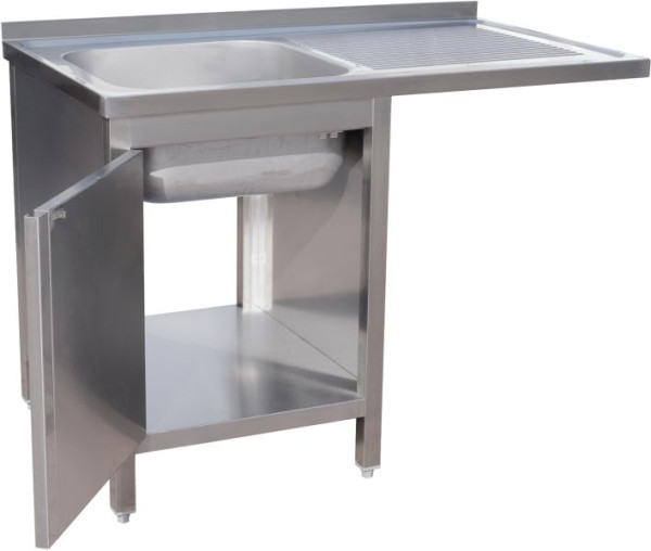 A&S Polarny Spülzentrum 1200 x 700 x 850 mm 1 Becken links, 700 mm Tiefe, SPSCHZ1271BL