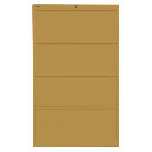 Bisley Hängeregistraturschrank, doppelbahnig, 4 HR-Schubladen, 682 dijon, DF4682