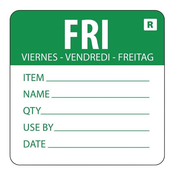 Vogue Farbcodesticker Freitag, VE: 500 Stück, L070, 5050984044663