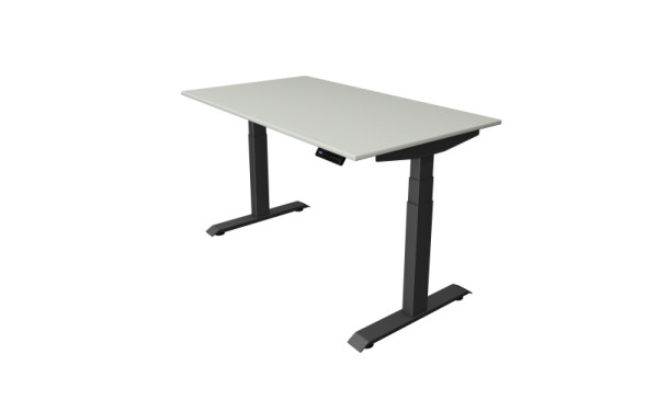 Kerkmann Sitz-/Stehtisch Move 4, B 1400 x T 800 mm, elektrisch höhenverstellbar von 640-1290 mm, lichtgrau, 10081011