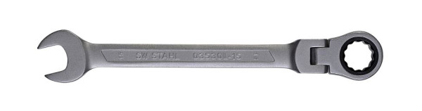 SW-Stahl Gabelringratschenschlüssel, 15 mm, mit Gelenk, 03530L-15