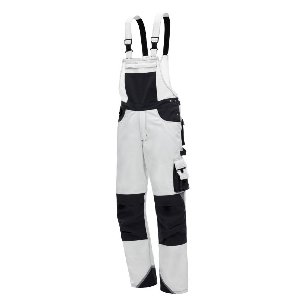 NITRAS MOTION TEX PLUS, Latzhose, Größe: 27, Farbe: weiß, VE: 10 Stück, 7623-27
