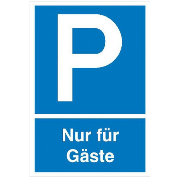 Stein HGS Parkplatzschild, Nur für Gäste, 400 x 600 mm / Alu geprägt, 11.5118