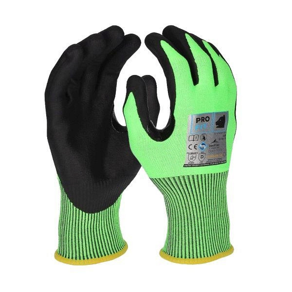 WERO Schnittschutzhandschuh Neon Nitril CUT - CUT D, Größe 7, 20468967