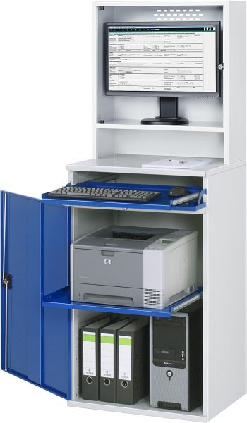 RAU Computer-Schrank, stationär, 650x1770x520 mm, 07-650-M65-MG2.11