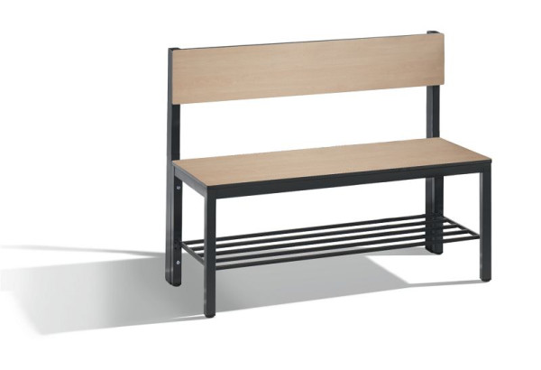 C+P Sitzbank mit Rückenlehne, Basic Plus, H796xB1000xT407mm, 8060-310 S10002