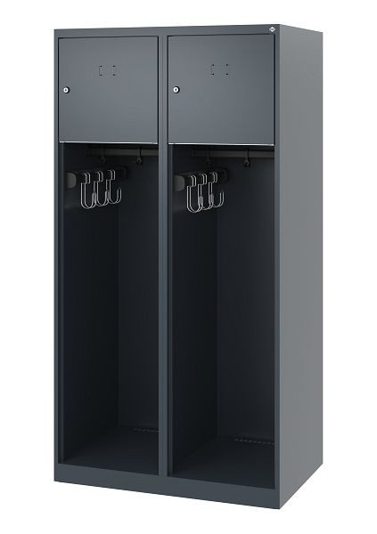 C+P Feuerwehrspind Evolo, Modell YOUNGSTER, 2 Abteile, H1530xB800xT500 mm, Anthrazit, 0490015-22 S10001