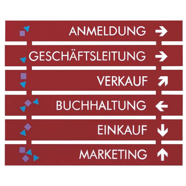 Stein HGS Wegweiser -Unitex B-, 1000 x 400 mm, Mauerfahnen mit Winkeln aus Acrylglas oder Aluminium, 21846-04