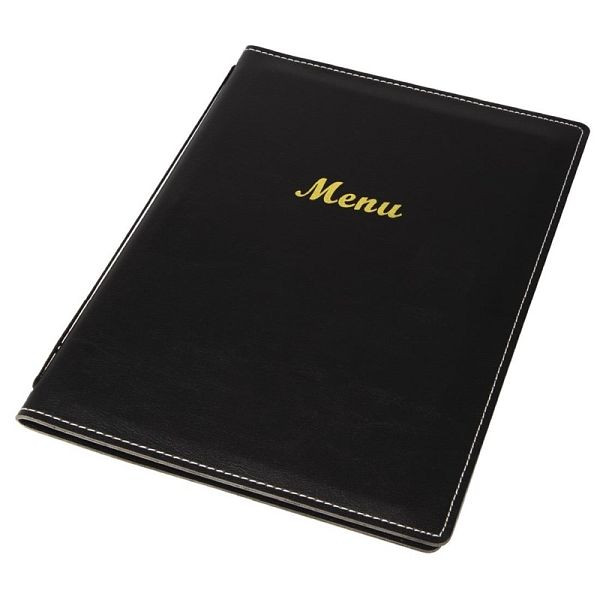 Olympia Speisekarte Kunstleder schwarz A5, E223, 5050984090707