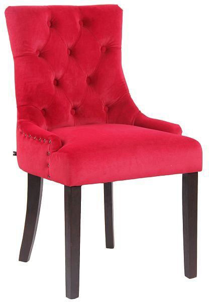 CLP Esszimmerstuhl Aberdeen Samt antik, rot, 314116