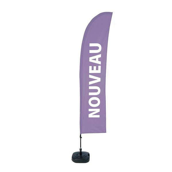 Showdown Displays Beach Flag Budget Wind Komplettset Neu Violett Französisch, BFBL-WT21-17-I501