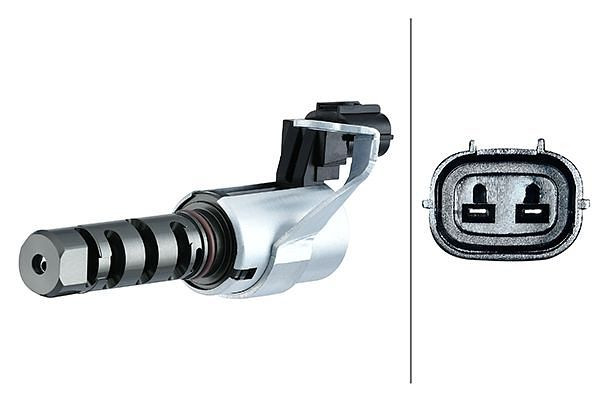 HELLA Steuerventil, Nockenwellenverstellung, 2-polig, Zylinderkopf/rechts/Einlassseite, 6NW 358 188-221