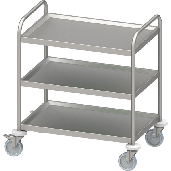 Stalgast Edelstahl Servierwagen "PRO" mit drei Böden 1200x600x950mm, verschweißt, VWN12624