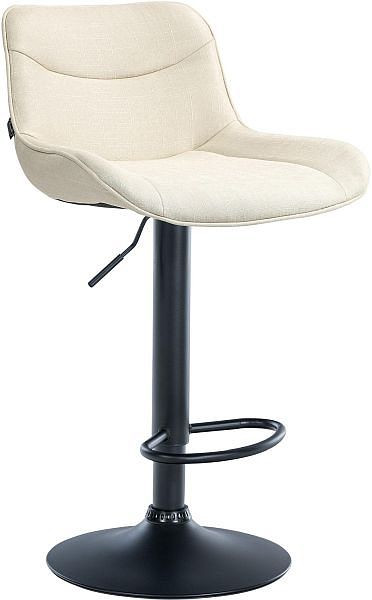 CLP Barhocker Vonore Stoff schwarz, creme, 323548, 4255716309541