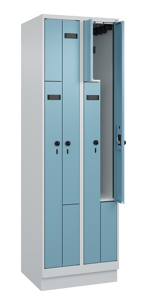 C+P Z-Spind Evolo PLUS, Sockel, 4 Fächer, 1950x600x500mm, 7035/0010, Drehriegel, 049023-204 S10004