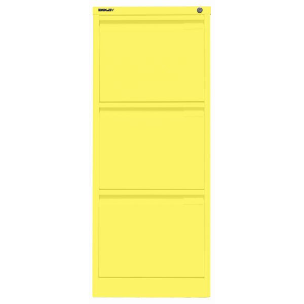 Bisley Hängeregistraturschrank, einbahnig, 3 HR-Schubladen, 641 zinkgelb, 3633641