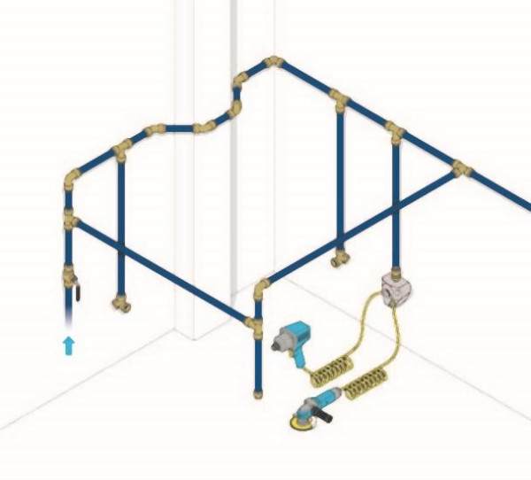 ELMAG ALU-Druckluftrohr Ø 28 x 26 mm, Stangenware 3m, 20 bar, VE: 10x 3m = 30m, 12802