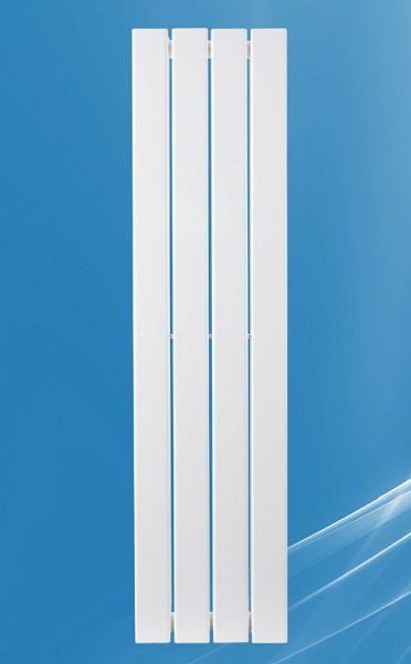 West Heiztec Designheizkörper ARES VERTIKAL DOPPELLAGIG, Weiß / RAL 9016, EN442 75/65 - 20 C° 1036W, DPVW3781600