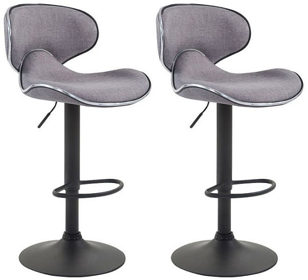 CLP Barhocker Las Vegas V2 Stoff schwarz, hellgrau, VE: 2 Stück, 316054