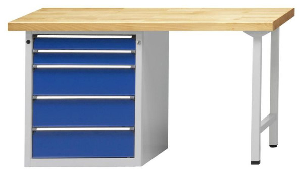 ANKE Werkbänke Kombiwerkbank, Modell 810 V, 1500 x 700 x 890 mm, RAL 7035/5010, BMP 40 mm, 410.445