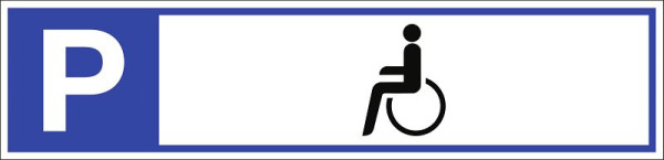 Moedel Parkplatzreservierer Behindertenparkplatz, Aluminium, 460x110 mm, 56954