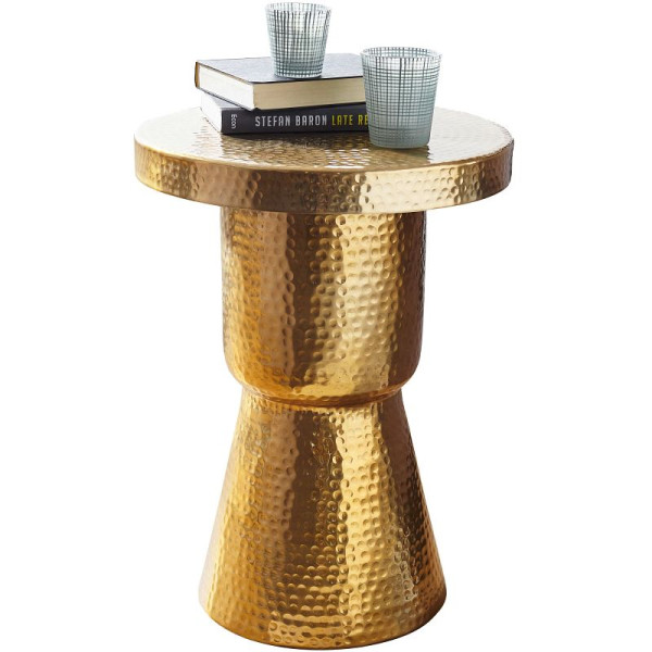 Wohnling Design Beistelltisch DELYLA 43x59x43 cm Aluminium Gold, WL5.480