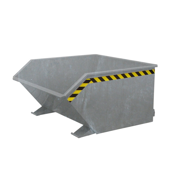 Eichinger Industrie Kippbehälter in niedriger Bauhöhe mit Seitenwand-Aufsatz, 1500 kg, 1000 Liter, feuerverzinkt, 20121200002000