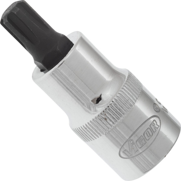 VIGOR RIBE Schraubendreher-Einsatz, Vierkant hohl 12,5 mm (1/2 Zoll), Innen Keilprofil Ribe-CV, M9, Länge: 55 mm, V2206