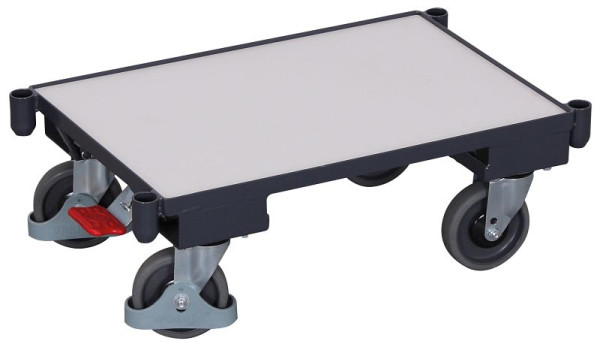 VARIOfit ESD Euro-System-Roller mit Boden und Eckhülsen, Ladefläche: 605 x 410 mm, sw-410.091