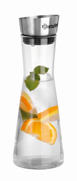 Bartscher Glaskaraffe 0,75L, Material: Glas, Edelstahl, Gummi, 190139, 4015613745534