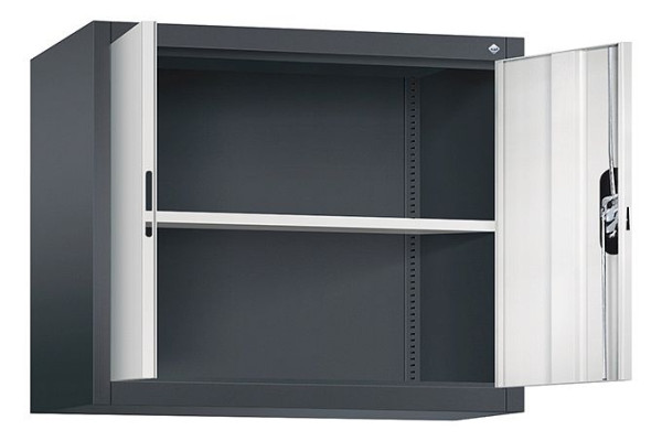 C+P Aufsatzschrank Acurado, H790xB930xT400mm, Farbe: Schwarzgrau / Lichtgrau, Muldengriff, 9265-000 S10202