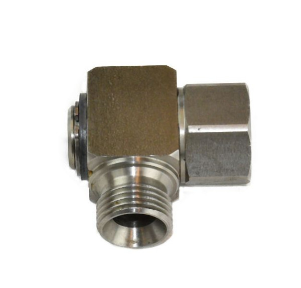 Ebinger Drehgelenk (Edelstahl) 1/2'' AG - 1/2'' IG, max. 350bar, 90°, Dichtung NBR/PTFE, 130.521