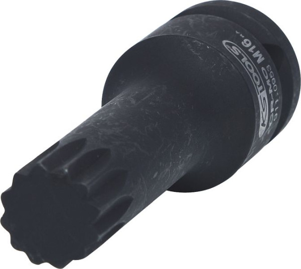 KS Tools 1/2" Kraft-Bit-Stecknuss Vielzahn, lang, M16, 911.0953
