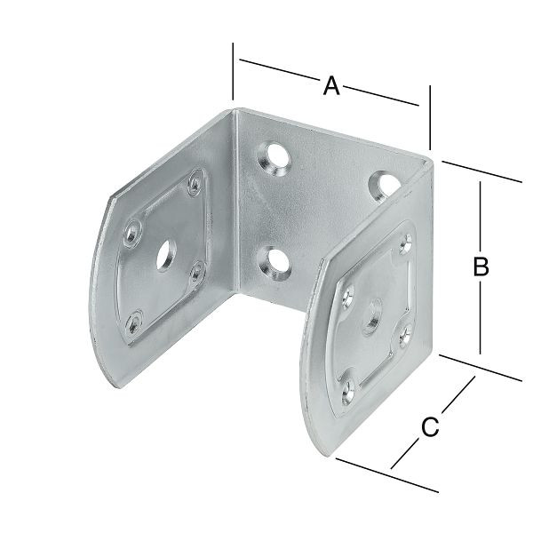 Vormann Trennwandhalter 91 x 90 x 90 verzinkt, VE: 10 Stück, 070152000