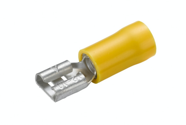 HELLA Leitungsverbinder, gelb, von: 4.0mm², bis: 6.0mm², Flachsteckhülse, 6,3 x 0,8, 8KW 044 023-003