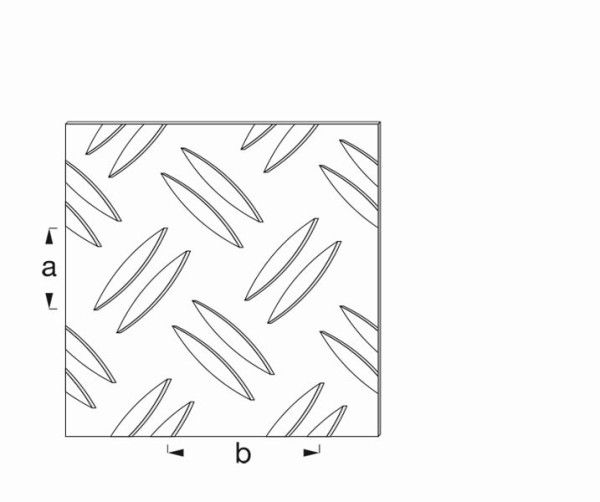 Vormann Alu Riffelblech 600 x 1000/1,5-2 blank, 056260100AN