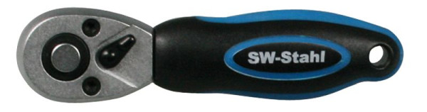 SW-Stahl Umschaltknarre, 1/4", extra kurz, 05710SB, 4033592051064