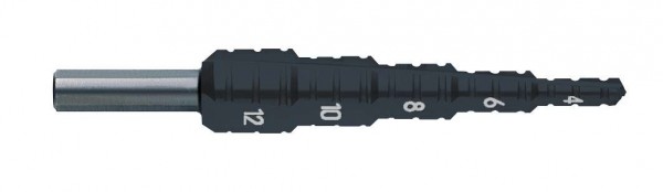 EXACT Stufenbohrer ROTASTOP, STB Spirale 4-12 mm TIAIN 7021