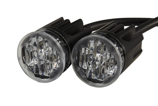 HELLA LED-Blitz-Kennleuchte, BST-Round, 12/24V, blau, Einbau, Kabel: 1850mm, Anbau, Set, 2XD 014 564-001