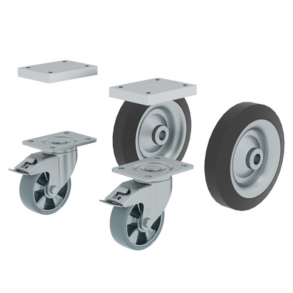 Munk Günzburger Steigtechnik Rollensatz elektrisch ableitend für Tankwagenleiter, 301324