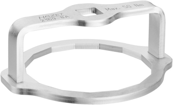 Hazet Ölfilter-Schlüssel, Vierkant hohl 12,5 mm (1/2 Zoll), Außen-15-kant Profil, 105 mm, 2169-8A