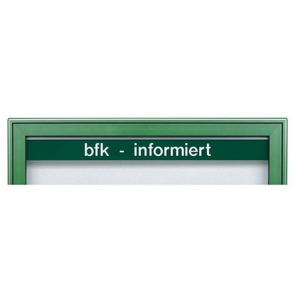 Stein HGS Kopfleiste für Schaukasten -Infomedia M/CL-, für 750x1090mm, ohne Beleuchtung, passend zur Tafelrückwand, 21280-02