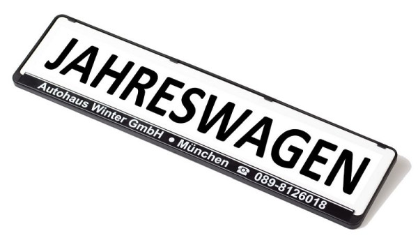 Eichner Miniletter Werbeschild standard, Weiß, Aufdruck: Jahreswagen, 9219-00152