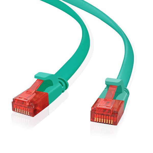 Helos ultra slim Patchkabel U/UTP Cat 6 grün 0,5m, 262997