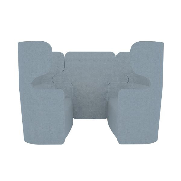 Bisley Raum in Raum Lösung Vivo, Viersitzer, Hohe Rückenlehne, NE0378 hellblau, VIVH4XP.NE0378