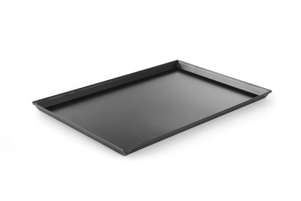 Hendi Pizzablech rechteckig, Schwarz aluminium 600x400x25mm, 808276