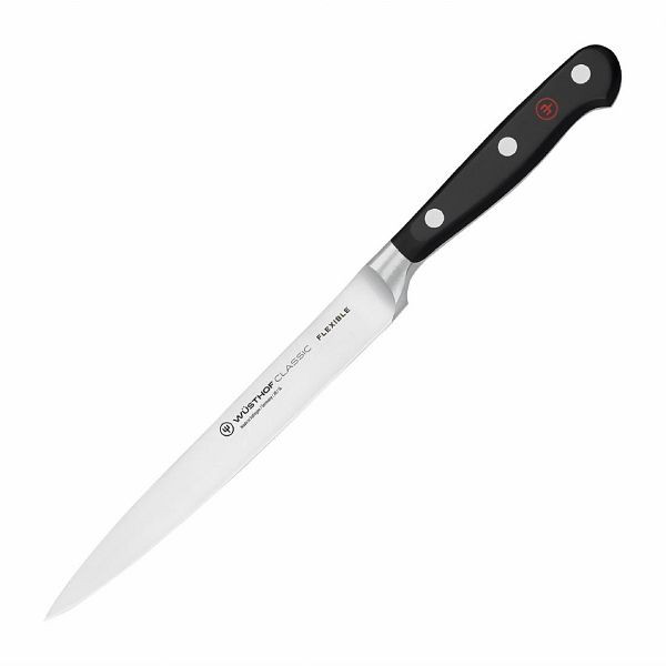 Wüsthof Classic Flexibles Fischfiletiermesser Schwarz 16cm, FE451