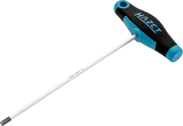 Hazet Schraubendreher, mit T-Griff, Innen-Sechskant Profil, 4 mm, Sechskant-Klinge, Ergonomischer Hazet 2-Komponenten-T-Griff, 828-4