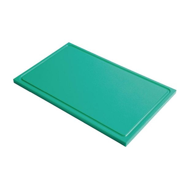 Gastro M Schneidebrett mit Saftrille GN1/1 grün, zweiseitiger Gebrauch, 15 mm dick, GN335