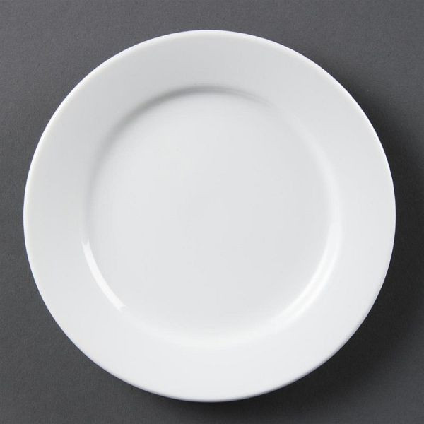 Olympia Whiteware Teller mit breitem Rand 16,5cm, VE: 12 Stück, CB478